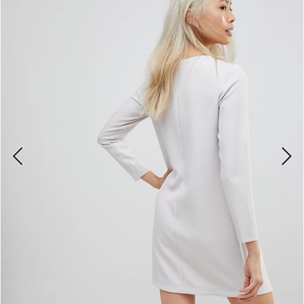 ASOS Gray Mini Dress - Picture 2 of 5